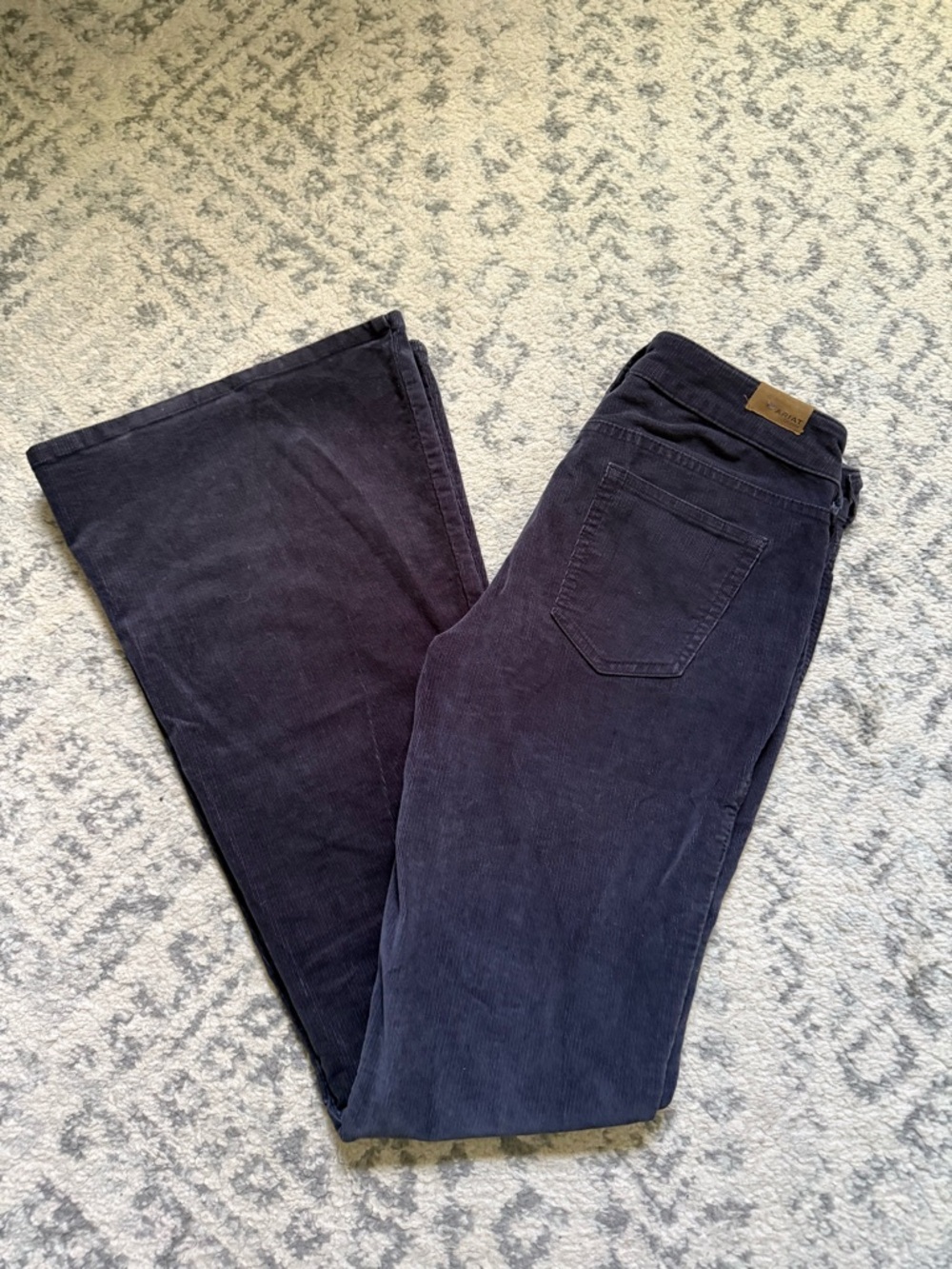 Ariat Black Corduroy Flare Pants